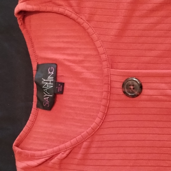 Woman's Crop Top by Say Any Thing Small Burnt Orange - Picture 2 of 8